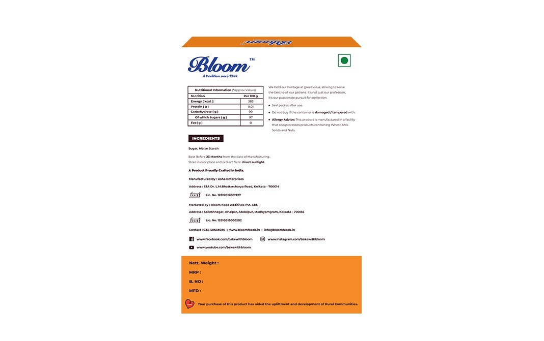 Bloom Icing Sugar    Box  400 grams